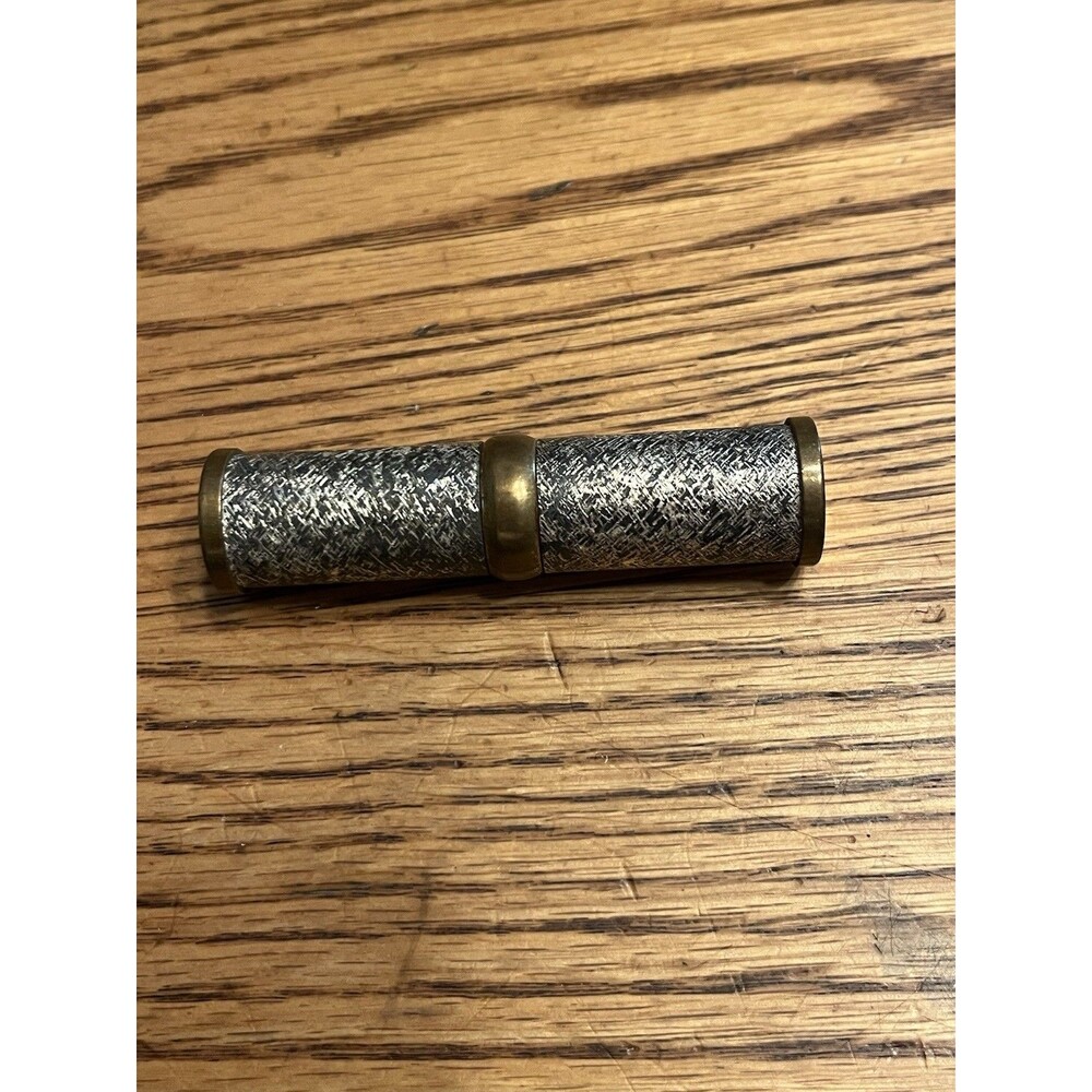 Mid Century Revlon 562 Lipstick Case Silver/Gold Tone